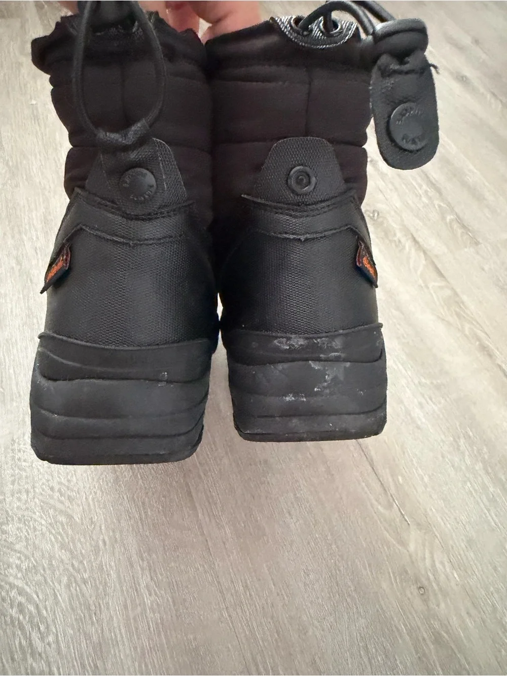 Men's Insulated Black Slip-On Quilted Winter Boots